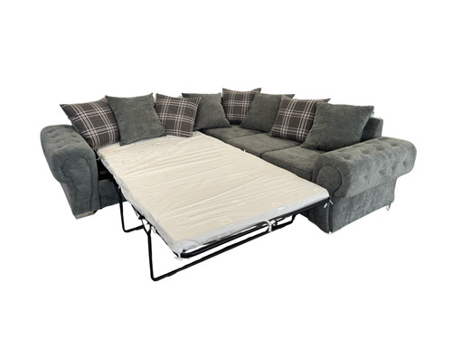 Grey corner sofa bed with - grey,