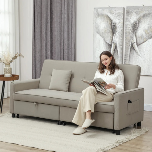 Sectional 3seater convertible - sectional,