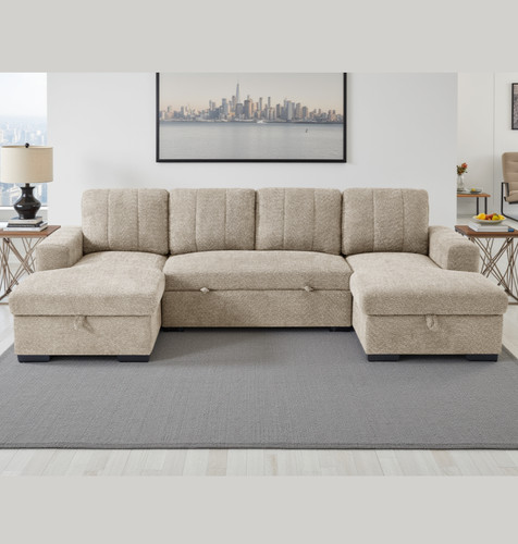 Beige shaped corner - shaped,