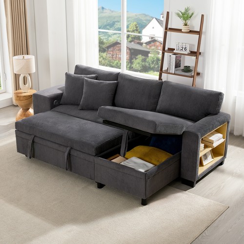 Shaped corner sofa bed - l,