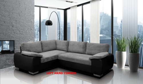 Corner sofa bed enzo grey - sofa,