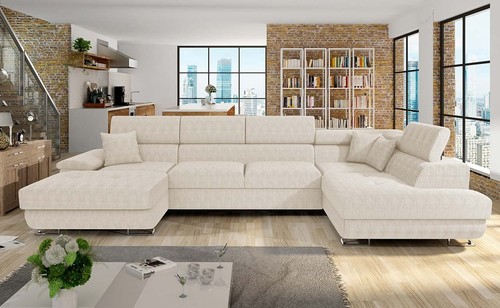 Shaped corner sofa - sofa, bed