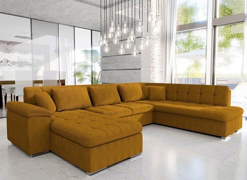Shaped corner sofa bed - u-shaped, with