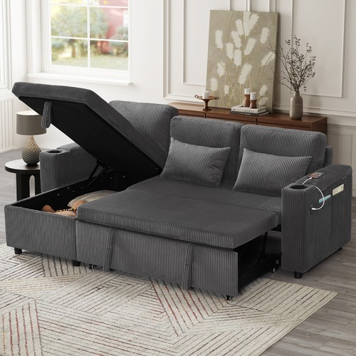 Shaped sofa bed seater - sofa, 3