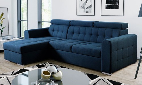 Corner sofa bed with - bed, storage