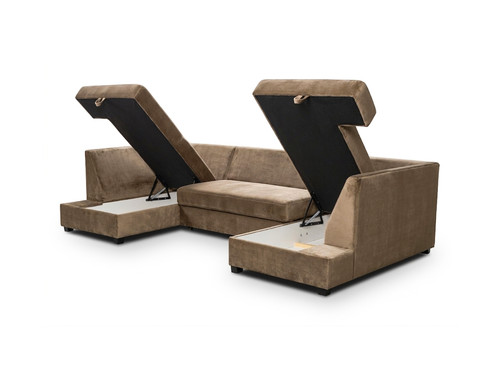 Meridian mink shape sofa - mink, bed