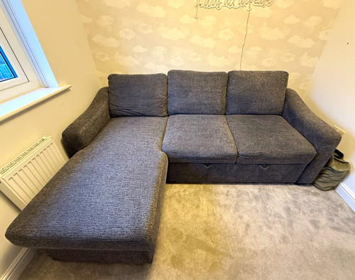 Costco grey fabric - grey, corner